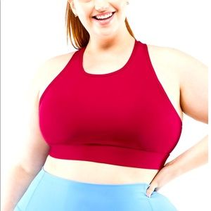 Fabletics Ella high impact sports bra in merlot, sz 2X